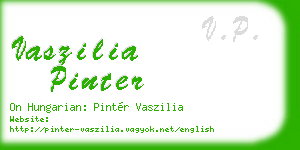 vaszilia pinter business card